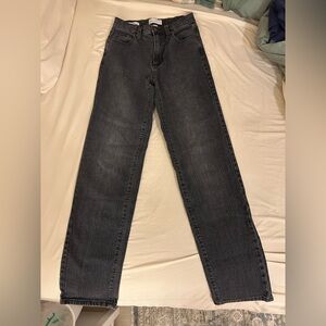 High-Rise 90's Straight Jeans - Black Wash 0